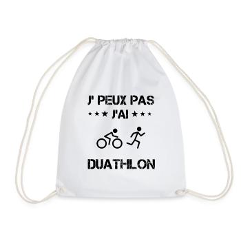 Je peux pas j'ai duathlon sport cadeau humour - Sac de sport léger - blanc - Devant