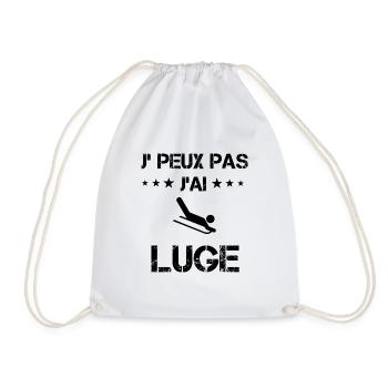 Je peux pas j'ai luge cadeau humour - Sac de sport léger - blanc - Devant