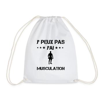 Je peux pas j'ai musculation cadeau humour - Sac de sport léger - blanc - Devant