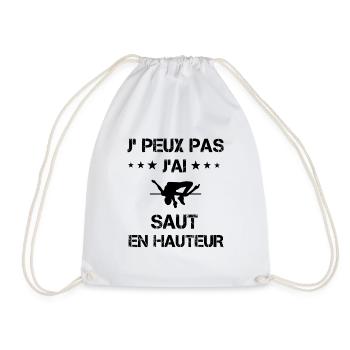 Je peux pas j'ai saut en hauteur cadeau humour - Sac de sport léger - blanc - Devant