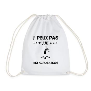 Je peux pas j'ai ski acrobatique cadeau humour - Sac de sport léger - blanc - Devant