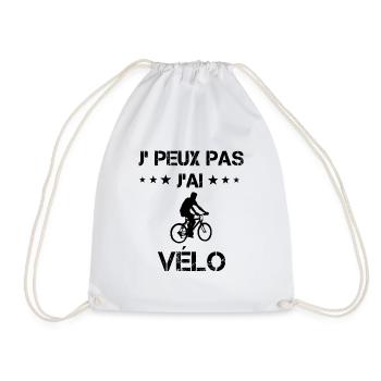 Je peux pas j'ai vélo vtt cadeau humour - Sac de sport léger - blanc - Devant