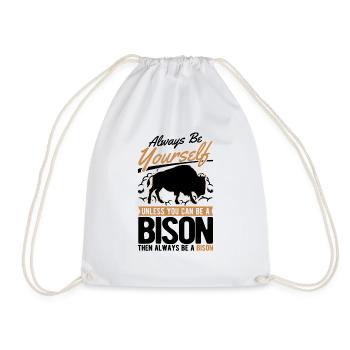 Soyez toujours vous-même Bison Buffle Büffel - Sac de sport léger - blanc - Devant