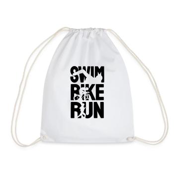 Triathlon Triathlet - Drawstring Bag - white - Front
