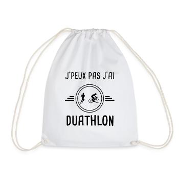 je peux pas j'ai duathlon pour duathlète - Sac de sport léger - blanc - Devant