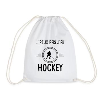 je peux pas j'ai hockey pour hockeyeur - Sac de sport léger - blanc - Devant