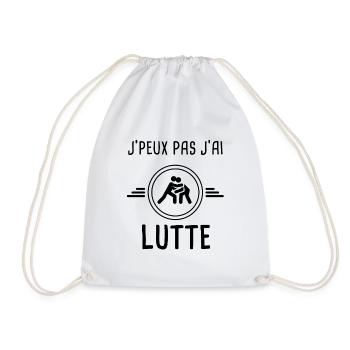 je peux pas j'ai lutte pour lutteur - Sac de sport léger - blanc - Devant
