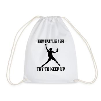 Baseball Baseball lover Mrs. Baseball Game - Drawstring Bag - white - Front