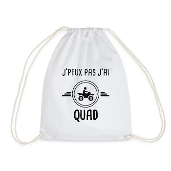 je peux pas j'ai quad pour conducteur - Sac de sport léger - blanc - Devant