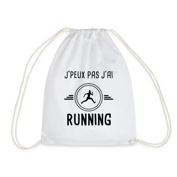 je peux pas j'ai running courir pour coureur - Sac de sport léger - blanc - Devant