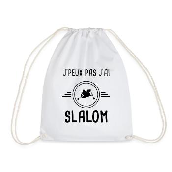 je peux pas j'ai slalom pour slalomeur - Sac de sport léger - blanc - Devant