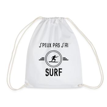 je peux pas j'ai surf board pour surfeur - Sac de sport léger - blanc - Devant