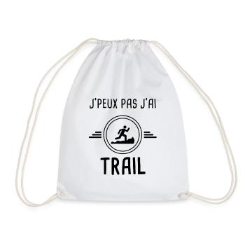je peux pas j'ai trail pour traileur - Sac de sport léger - blanc - Devant