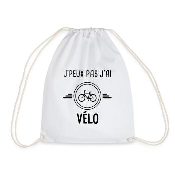je peux pas j'ai vélo pour cycliste - Sac de sport léger - blanc - Devant