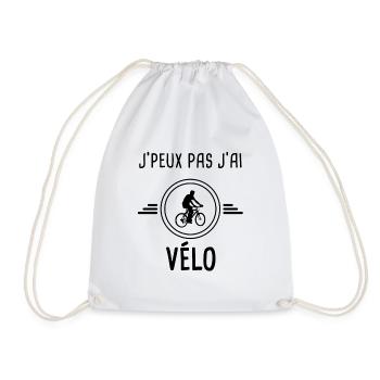 je peux pas j'ai vélo vtt pour cycliste - Sac de sport léger - blanc - Devant