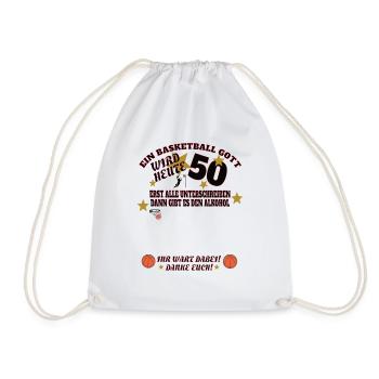Basketball 50 Jahre Gästebuch Design - Turnbeutel - Weiß - Vorne