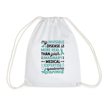 My Invisible Disease Dysautonomia Awareness - Drawstring Bag - white - Front