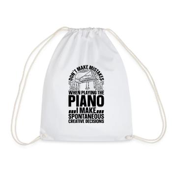Piano Player - Don't Make Mistakes When Playing Th - Turnbeutel - Weiß - Vorne