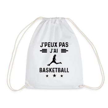 cadeau je peux pas j'ai basketball joueur - Sac de sport léger - blanc - Devant