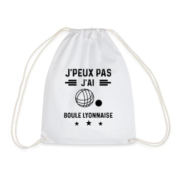 cadeau je peux pas j'ai boule lyonnaise - Sac de sport léger - blanc - Devant