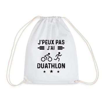 cadeau je peux pas j'ai duathlon sport - Sac de sport léger - blanc - Devant