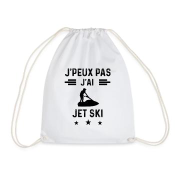 cadeau je peux pas j'ai jet ski - Sac de sport léger - blanc - Devant