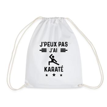cadeau je peux pas j'ai karaté combat - Sac de sport léger - blanc - Devant