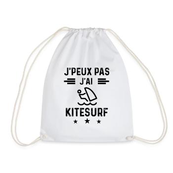cadeau je peux pas j'ai kitesurf - Sac de sport léger - blanc - Devant