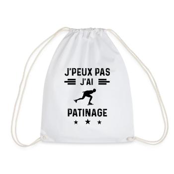 cadeau je peux pas j'ai patinage - Sac de sport léger - blanc - Devant