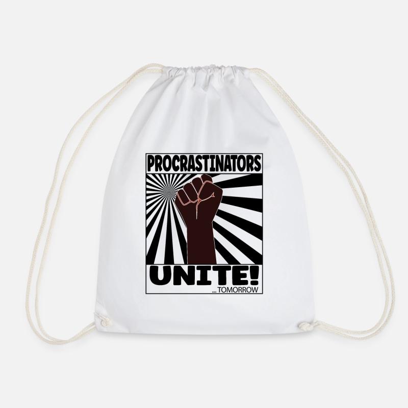 Procrastinators unite - tomorrow - Turnbeutel - Weiß