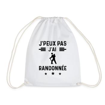 cadeau je peux pas j'ai randonnée - Sac de sport léger - blanc - Devant