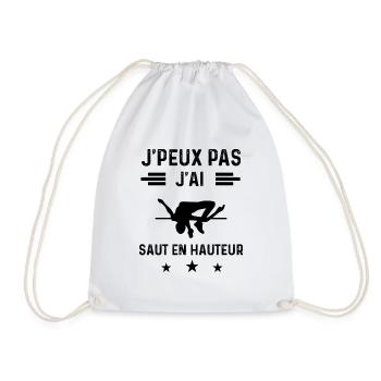 cadeau je peux pas j'ai saut en hauteur - Sac de sport léger - blanc - Devant