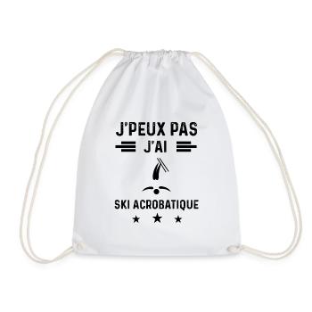 cadeau je peux pas j'ai ski acrobatique - Sac de sport léger - blanc - Devant