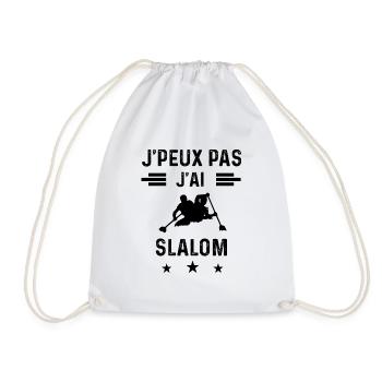 cadeau je peux pas j'ai slalom - Sac de sport léger - blanc - Devant