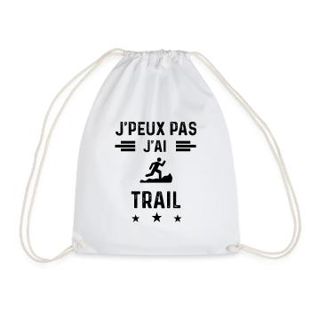 cadeau je peux pas j'ai trail - Sac de sport léger - blanc - Devant
