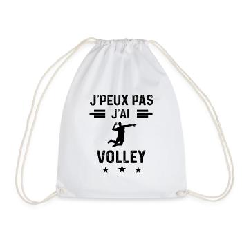 cadeau je peux pas j'ai volley - Sac de sport léger - blanc - Devant