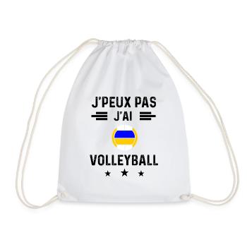 cadeau je peux pas j'ai volleyball - Sac de sport léger - blanc - Devant
