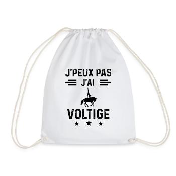 cadeau je peux pas j'ai voltige - Sac de sport léger - blanc - Devant