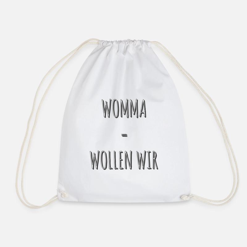 Womma = Wollen wir - Turnbeutel - Weiß