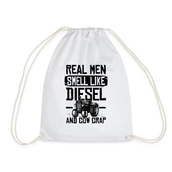 Nouveauté Les vrais hommes sentent les diesels et la merde de vache - Sac de sport léger - blanc - Devant