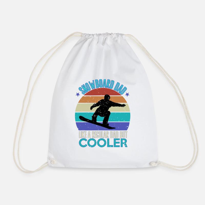 Snowboard Dad is cool - Turnbeutel - Weiß