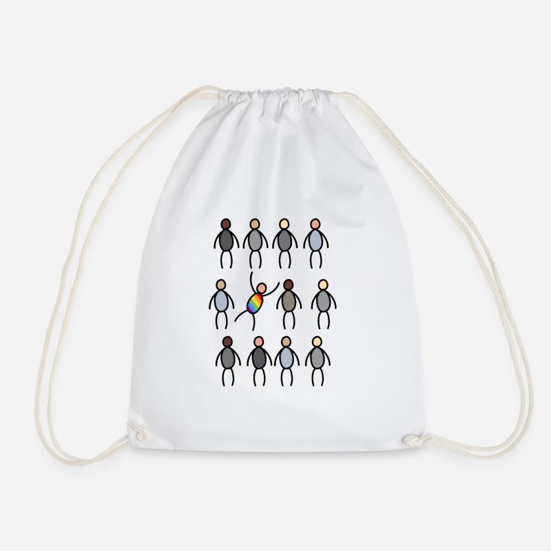 be proud 2 - Drawstring Bag - white