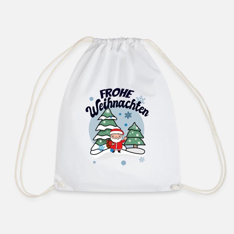 Frohe Weihnachten Nikolaus - Turnbeutel - Weiß