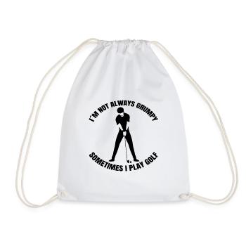 Golf Quote Golf Club Golf Ball Golfer - Drawstring Bag - white - Front