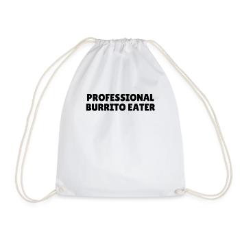 Novelty Burritos Enthusiasts Epicures Sarcastic - Drawstring Bag - white - Front