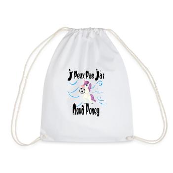je peux pas j'ai aqua poney - Sac de sport léger - blanc - Devant