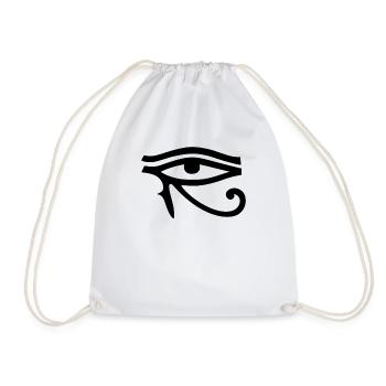 Eye of Horus Egyptian god Ancient Egypt - Drawstring Bag - white - Front