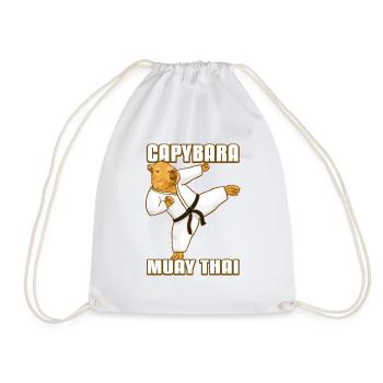 Muay Thai Capybara - Turnbeutel - Weiß - Vorne