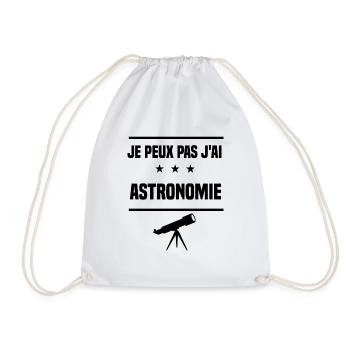 j'peux pas j'ai astronomie telescope humour - Sac de sport léger - blanc - Devant