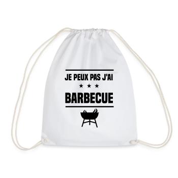 j'peux pas j'ai barbecue grill humour - Sac de sport léger - blanc - Devant